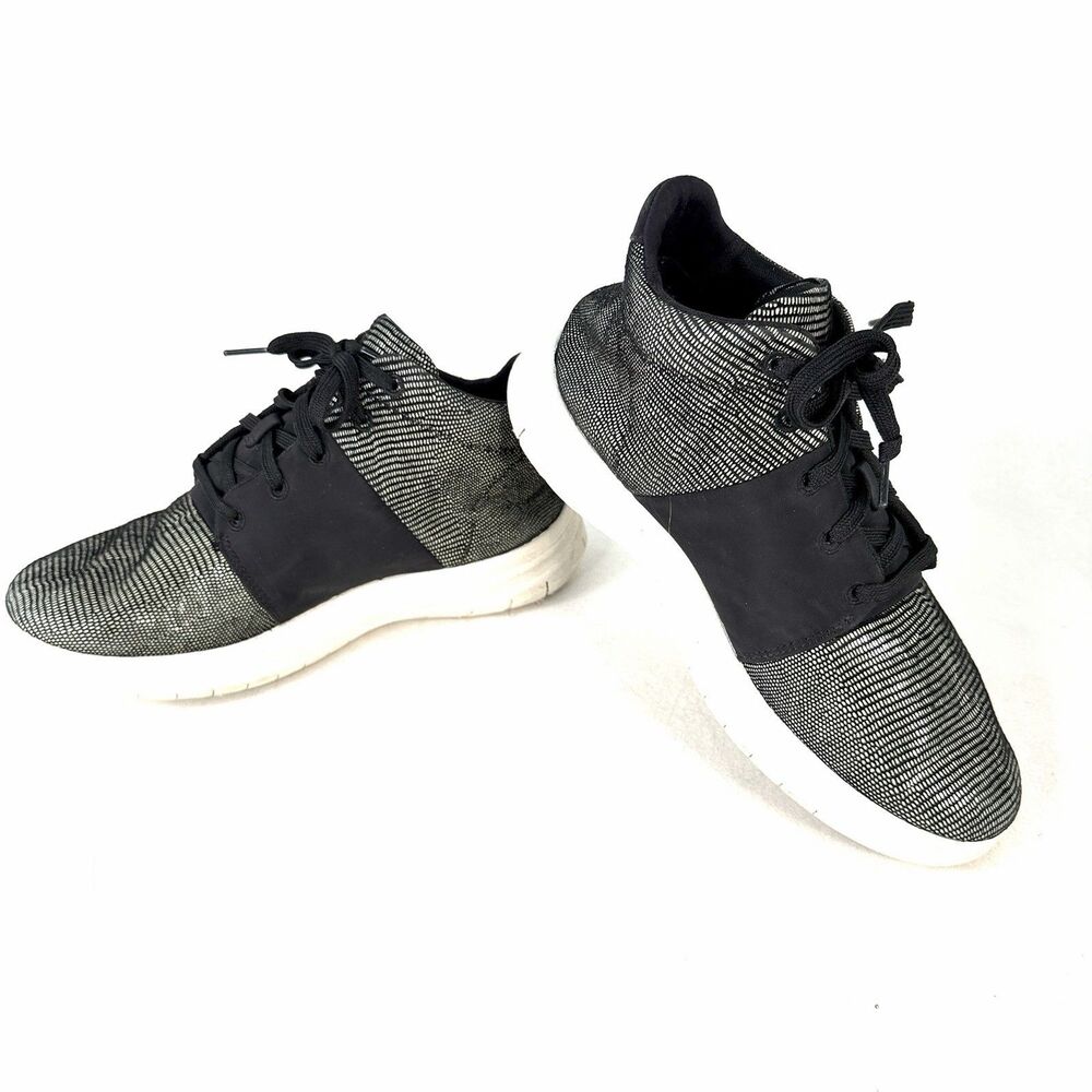 FitFlop Sporty-Pop X Lizard Print Sneakers, Black, Women's Size 7, Casual Fun